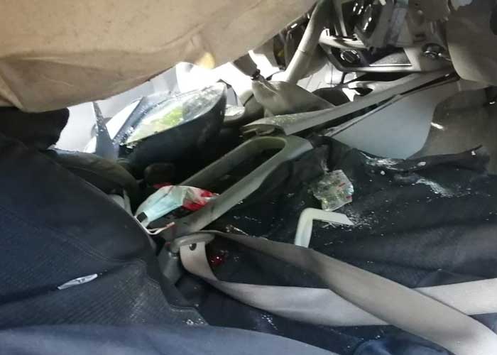Accidente con camioneta de comerciantes en Carazo