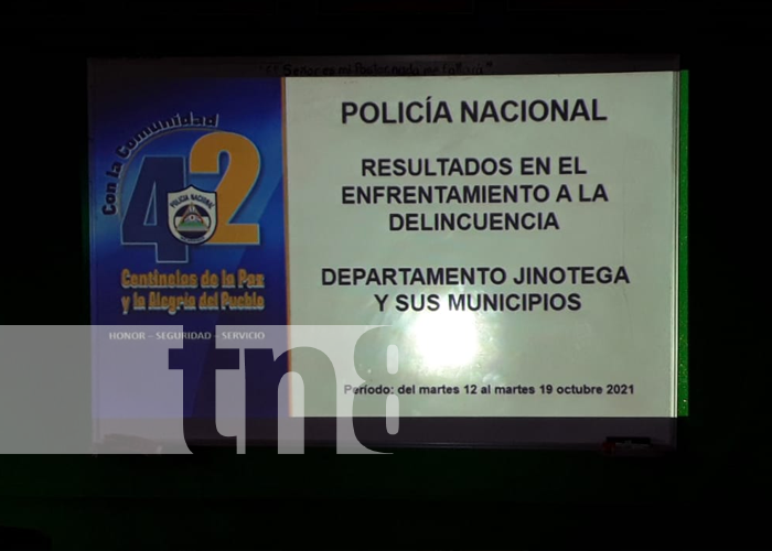 Informe de las detenciones en Jinotega por la Policía Nacional