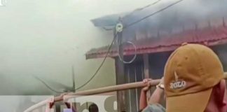 Fuerte incendio en un barrio de Bonanza, Caribe Norte