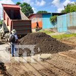 Obras para mejoramiento de calles en el barrio Carlos Núñez, Managua