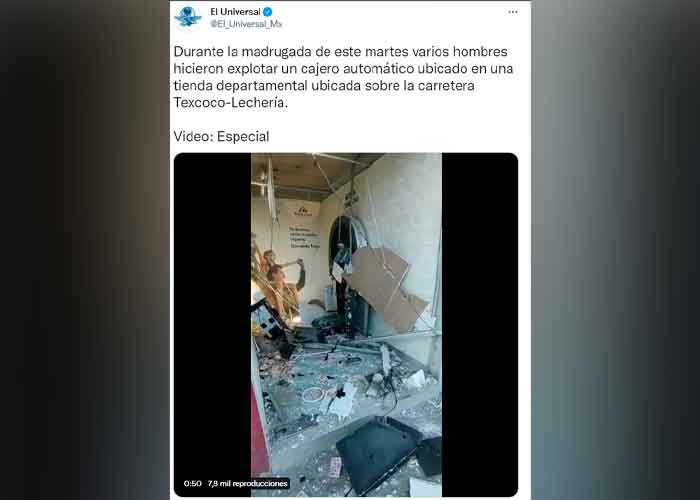 ¿Lluvia de billetes? Delincuentes explotan cajero automático en México