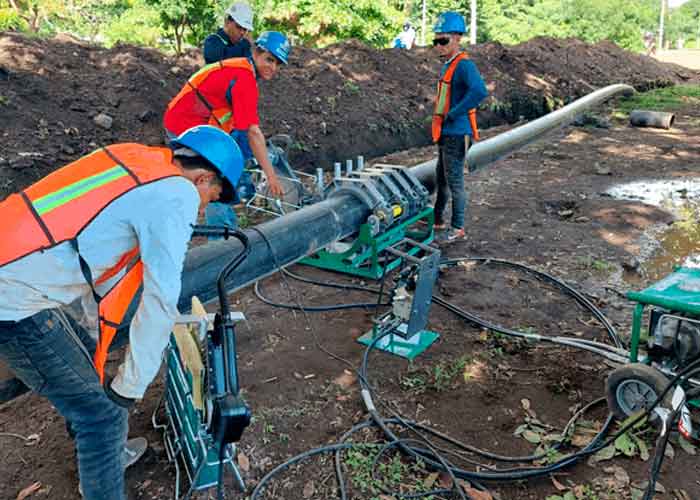 Avanzan obras de agua potable en Moyogalpa, Ometepe