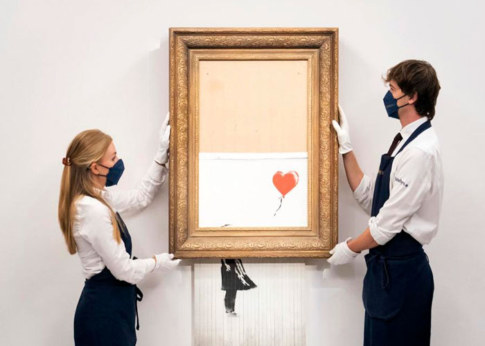 Obra Banksy triturada rompe récord al ser vendida por 25,4 millones de euros