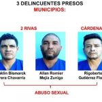 Delincuentes capturados en Rivas