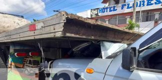 Una rastra provocó accidente en Managua