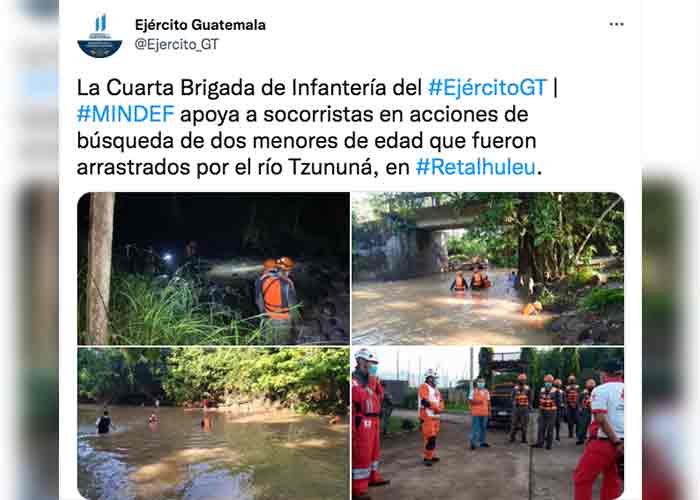 Tres niños fueron arrastrados por río Tzununá en Guatemala (video)