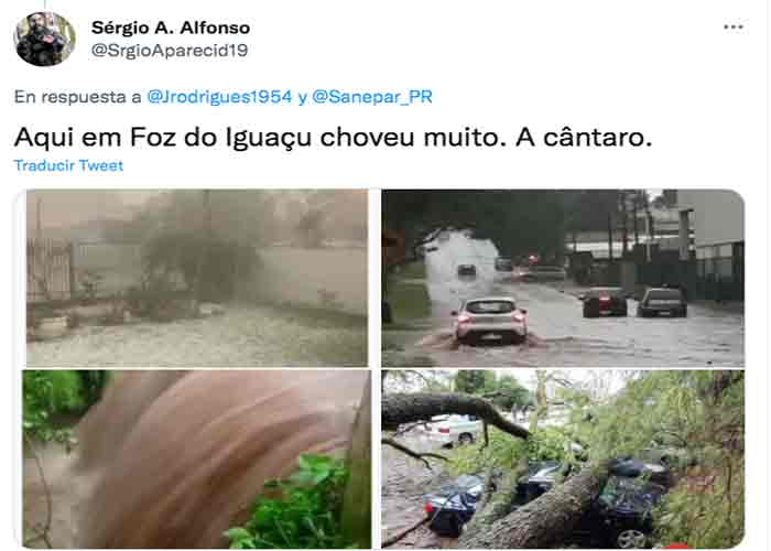 Fuerte temporal deja daños en casi un millar de viviendas en sur de Brasil
