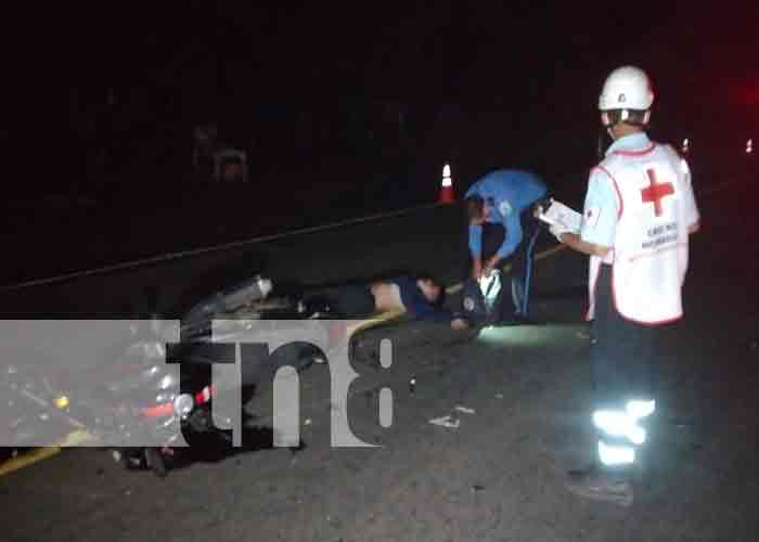 Violento accidente de tránsito deja 2 motociclistas muertos en Tipitapa