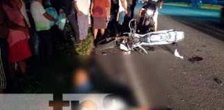 Motociclista arrolla a una mujer en Chinandega