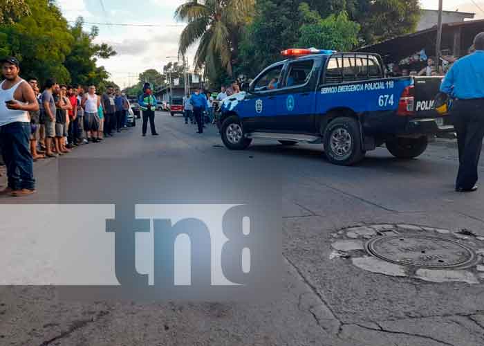 Fallece motociclista en los semáforos de los Mil Metros, Managua