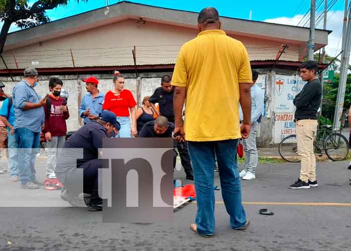 Accidentes simultáneos en Managua dejan a motociclistas con lesiones