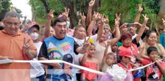 Familias del barrio Memorial Sandino, Managua estrenan calles nuevas