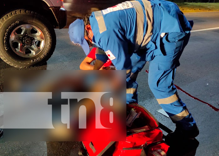 Dos personas lesionadas tras accidente de tránsito en Managua