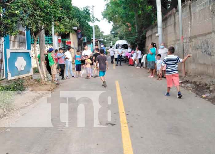 Calles nuevas en el barrio Georgino Andrade, en el Distrito Vll de Managua