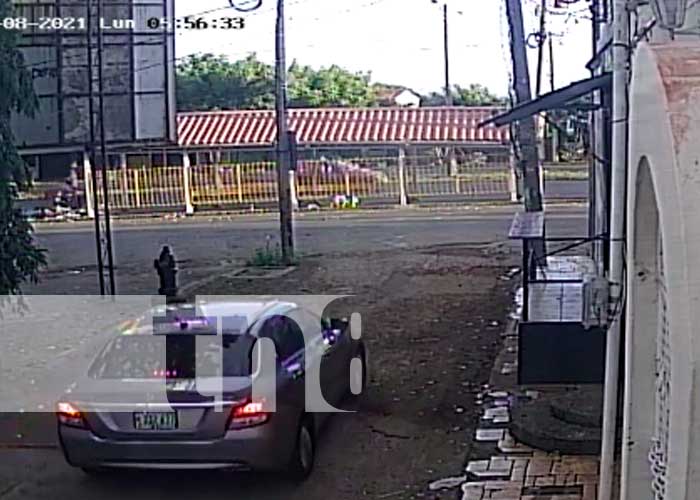Escena de un accidente en Managua