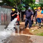 Inspección de hidrantes en el Mercado Roberto Huembes, Managua