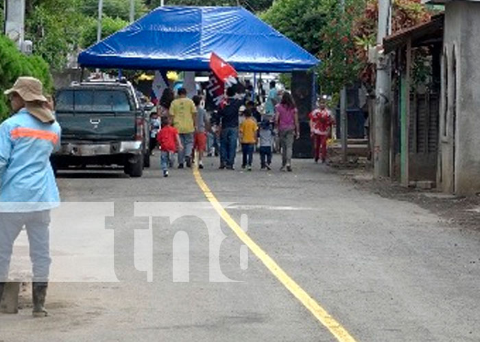 Familias del barrio Villa Austria, Managua inauguran proyecto de mejoramiento vial
