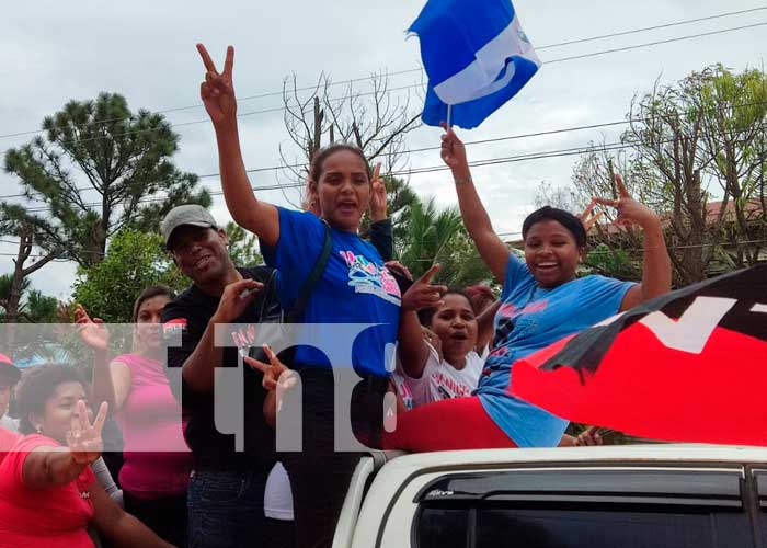 Caravana de celebración del FSLN en el Caribe Norte