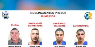 Captura de delincuentes en Jinotega