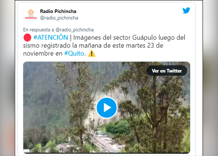 Sismo de magnitud 4.5 sacudió a la ciudad de Quito, Ecuador