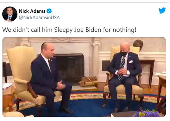 ¡Otra vez! Biden se quedó dormido en plena cumbre por el Cambio Climático 