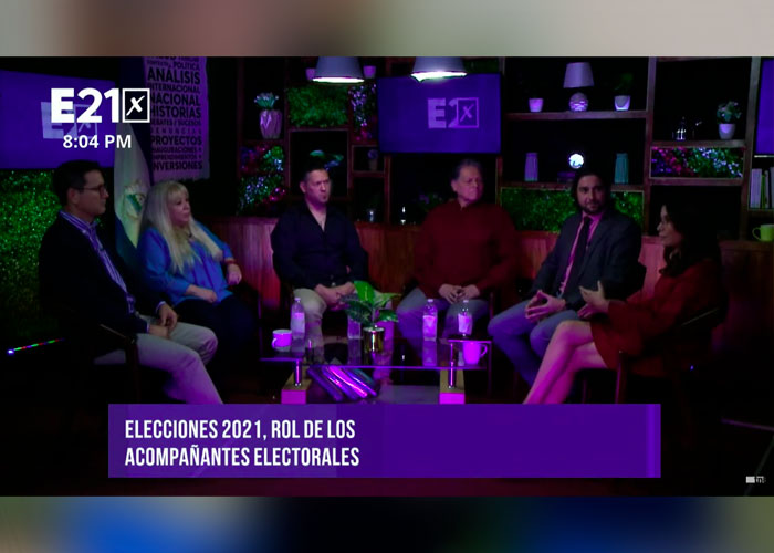 Acompañantes electorales en programa especial de Elecciones Nicaragua TN8