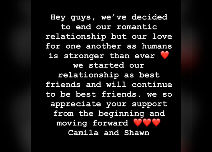 ¡Bomba! Camila Cabello y Shawn Mendes se separaron ¿Se acabó el amor?