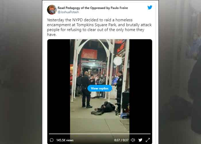 Brutal ataque de policías en Nueva York dejan inconsciente a un hombre 
