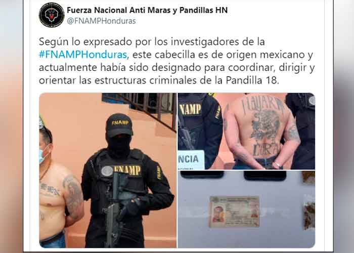 "El abuelo" sicario mexicano coordinar y dirigir a criminales en Honduras