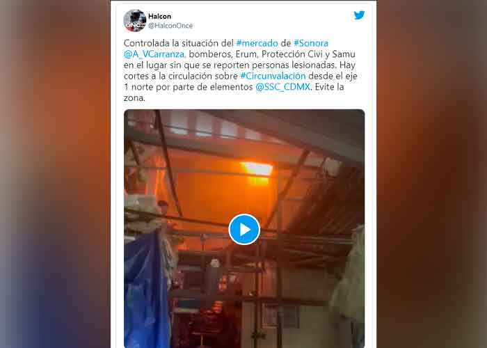 Voraz incendio devoró parte del mercado más popular de Sonora, México