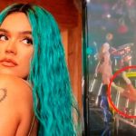 Karol G sufre fuete caída en su concierto en Miami (VIDEO)