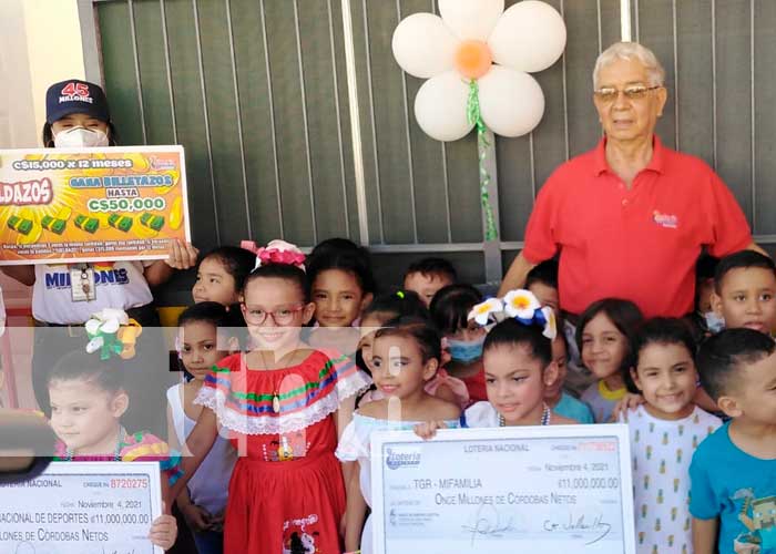 Entrega de utilidades por parte la Lotería Nacional de Nicaragua