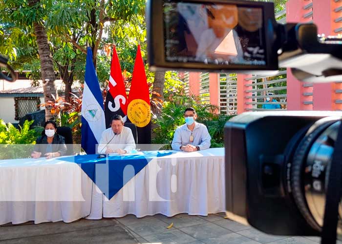 Conferencia de prensa sobre el cierre del ciclo escolar 2021 en Nicaragua