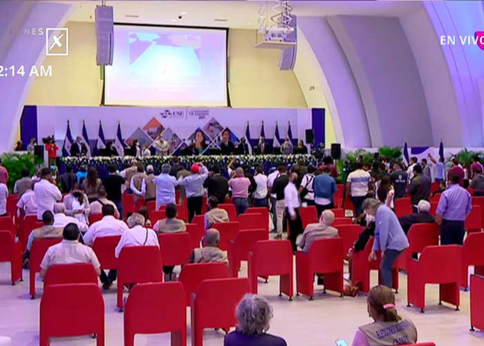 Presentación de los resultados en Elecciones Nicaragua 2021