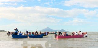 Familias de Mateare celebran purísima acuática en el lago Xolotlán