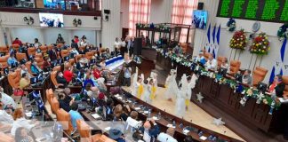 Sesión en la Asamblea Nacional de Nicaragua