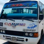 Bus que cubre una ruta en Choloma, Honduras