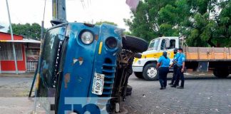 Escena de un accidente de tránsito en Managua, Nicaragua