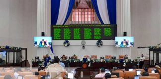 Parlamento de Nicaragua durante sesión