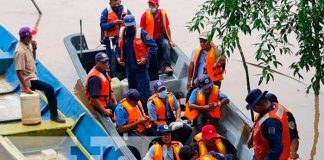 Equipo que atendió emergencia en el Río Rama, Caribe Sur de Nicaragua