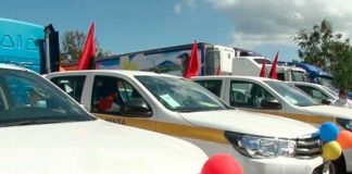 Entrega de camionetas para los SILAIS en Nicaragua