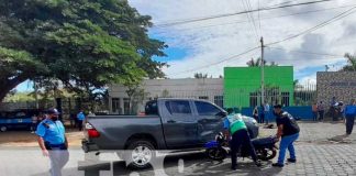 Escena del mortal accidente de tránsito en Managua