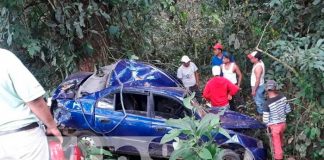 Dos personas lesionadas en accidente de tránsito en Chontales