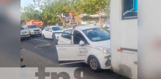 Busero y taxero se dan con todo en Managua (VIDEO)