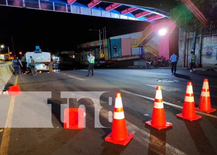 Lugar del accidente mortal en Rubenia, Managua