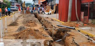 Obras de drenaje en el Mercado Oriental, Managua