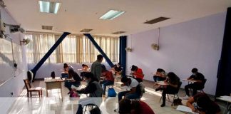 Examen psicométrico en la Universidad Nacional de Ingeniería, UNI, en Nicaragua