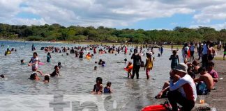 Laguna de Xiloá llena de visitantes este 1 de enero