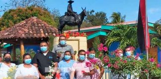 Familias de la Isla de Ometepe, conmemoran al General Sandino