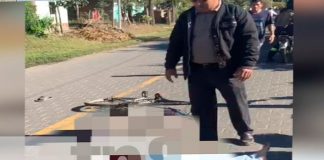 Ciclista y motociclista implicado en accidente de tránsito en Jalapa